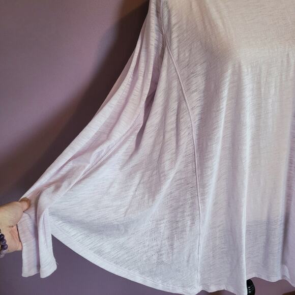 Free People We The Free Aria Trapeze Hem Oversized Semi-Sheer Long Sleeve Tee - Picture 10 of 16